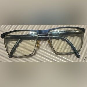 Stylish Blue and Gold Glasses